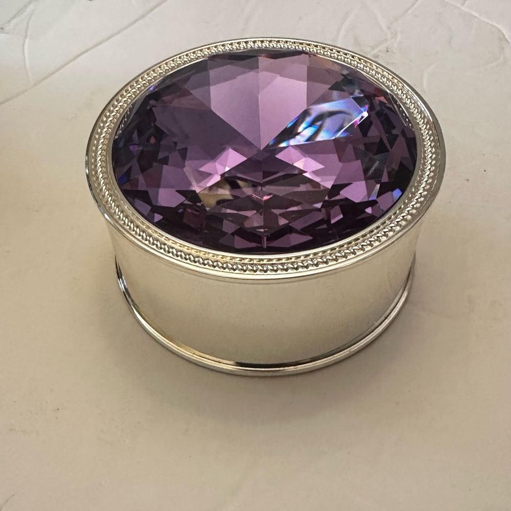 Elegant Silver and Purple Jewel Box